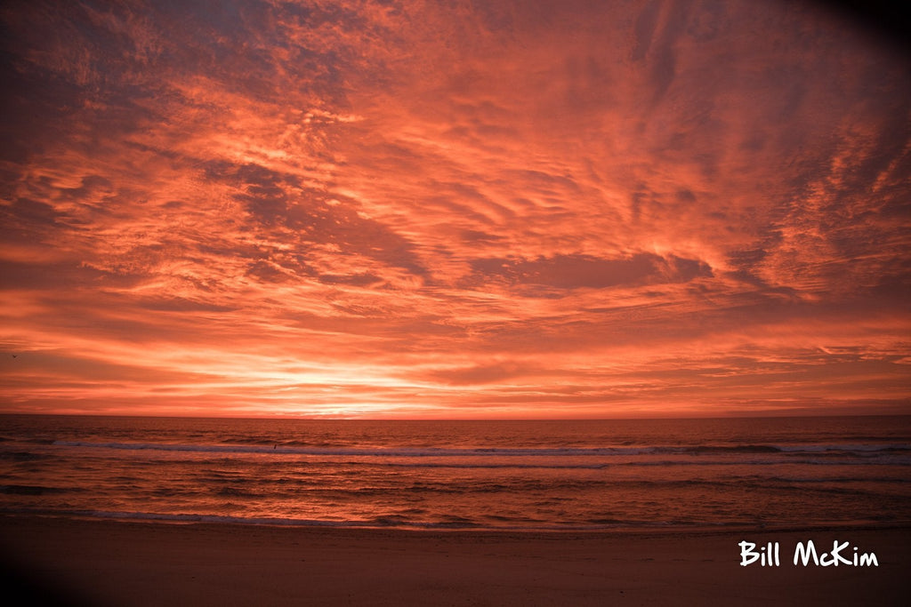 Brilliant Sky & Surf Fishing at sunrise Jersey coastline