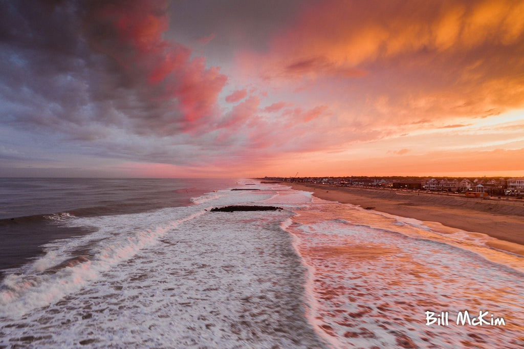 Brilliant Sunset with Mammatus Clouds Jersey shore