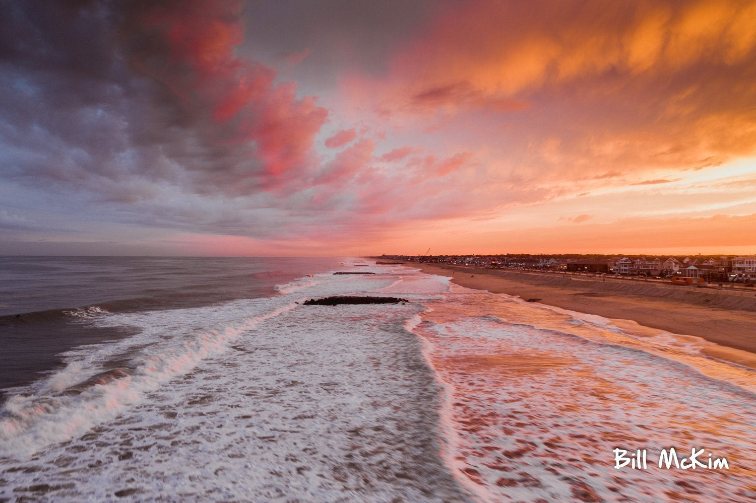 Brilliant Sunset with Mammatus Clouds Jersey shore