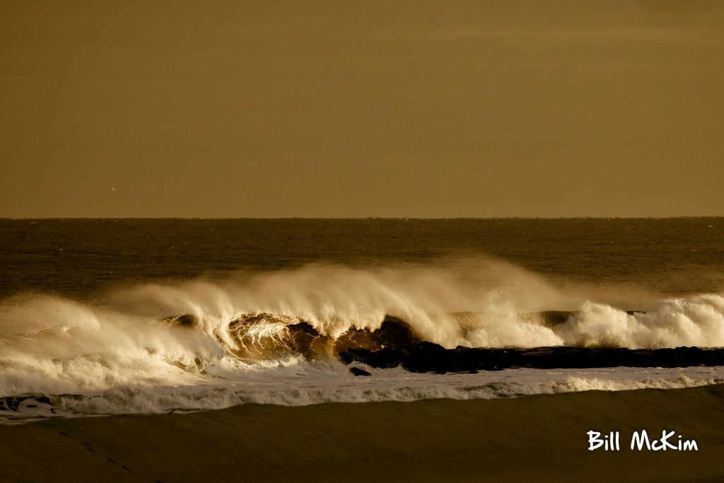 Wind Swept waves coastal Jersey sunset Monmouth County