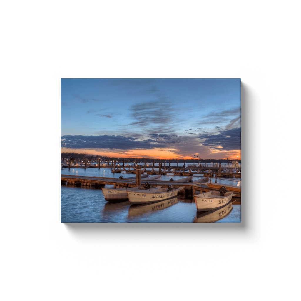 Belmar Marina Blue Sky sunset Canvas Gallery Wrap Bill McKim Photography -Jersey Shore whale watch tours 