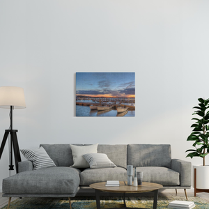 Belmar Marina Blue Sky sunset Canvas Gallery Wrap Bill McKim Photography -Jersey Shore whale watch tours 