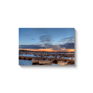 Belmar Marina Blue Sky sunset Canvas Gallery Wrap Bill McKim Photography -Jersey Shore whale watch tours Image Wrap 1.25 inch 20x30 inch