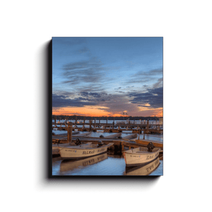 Blue sky Marina Belmar NJ 2011 artwork print Bill McKim Photography -Jersey Shore whale watch tours Black Wrap 1.25 inch 16x20 inch