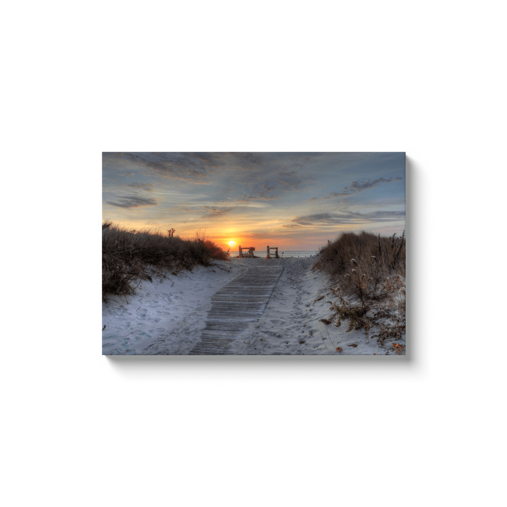 Jersey beach path artwork Bill McKim Photography -Jersey Shore whale watch tours Image Wrap 1.25 inch 20x30 inch