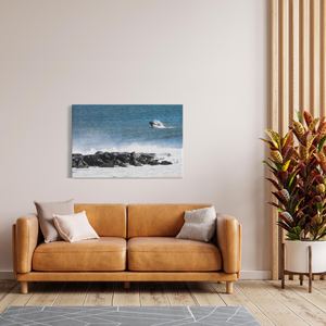 Jersey shore Whales Canvas Bill McKim Photography -Jersey Shore whale watch tours Image Wrap 1.25 inch 32x48 inch