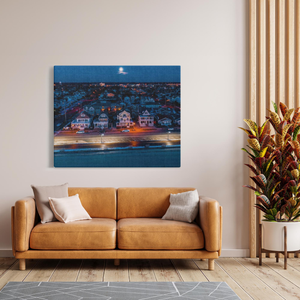 Radiant Majesty: Full Moon Photography by Bill McKim Bill McKim Photography -Jersey Shore whale watch tours Image Wrap 1.25 inch 48x60 inch