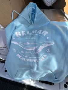 150th Anniversary Belmar Sweatshirt Whale Print Bill McKim Photography -Jersey Shore whale watch tours 