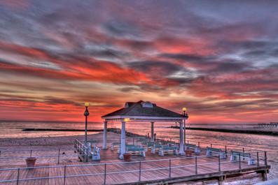 Avon beach colorful sunrise Prints McKim Photography 