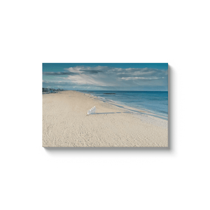 Blue Sky Belmar Beach Canvas Wraps Premium Canvas Gallery Wrap Bill McKim Photography -Jersey Shore whale watch tours Image Wrap 20x30 inch 