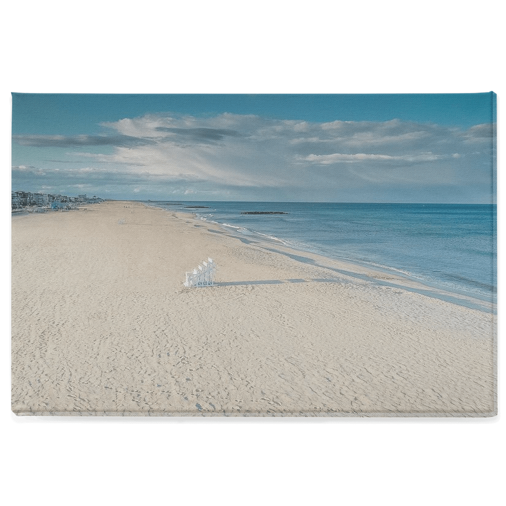 Blue Sky Belmar Beach Canvas Wraps Premium Canvas Gallery Wrap Bill McKim Photography -Jersey Shore whale watch tours Image Wrap 40x60 inch 