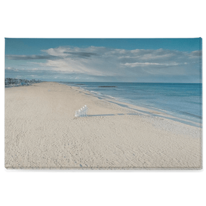 Blue Sky Belmar Beach Canvas Wraps Premium Canvas Gallery Wrap Bill McKim Photography -Jersey Shore whale watch tours Image Wrap 40x60 inch 