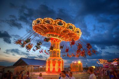 Carousel Swings Point Pleasant Beach sunset Prints McKim Photography 24 x 32 