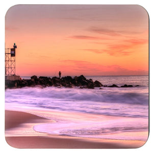 Coasters Bill McKim Photography -Jersey Shore whale watch tours Set of 4 3.75x3.75 inch 