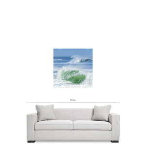 Emerald Wave 30 x 30 Canvas Gallery Wrap Premium Canvas Gallery Wrap CG Pro Prints 