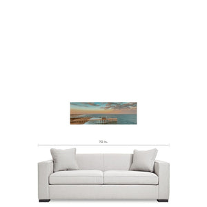 Fishing Pier north view Premium Canvas Gallery Wrap Premium Canvas Gallery Wrap CG Pro Prints 12"x36"x1.25" Premium Canvas Gallery Wrap 