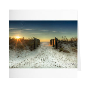 Folded Cards Pier Beach Bill McKim Photography -Jersey Shore whale watch tours 120# Silk Cover 5x5 inch 10 Cards