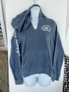 Jersey Girl Hooded Sweatshirt 2023 JSWW Ladies Cut v notch Bill McKim Photography -Jersey Shore whale watch tours 