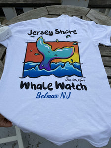 Jersey Shore Whale Watch T-shirt 2020 Bill McKim Photography Large white 