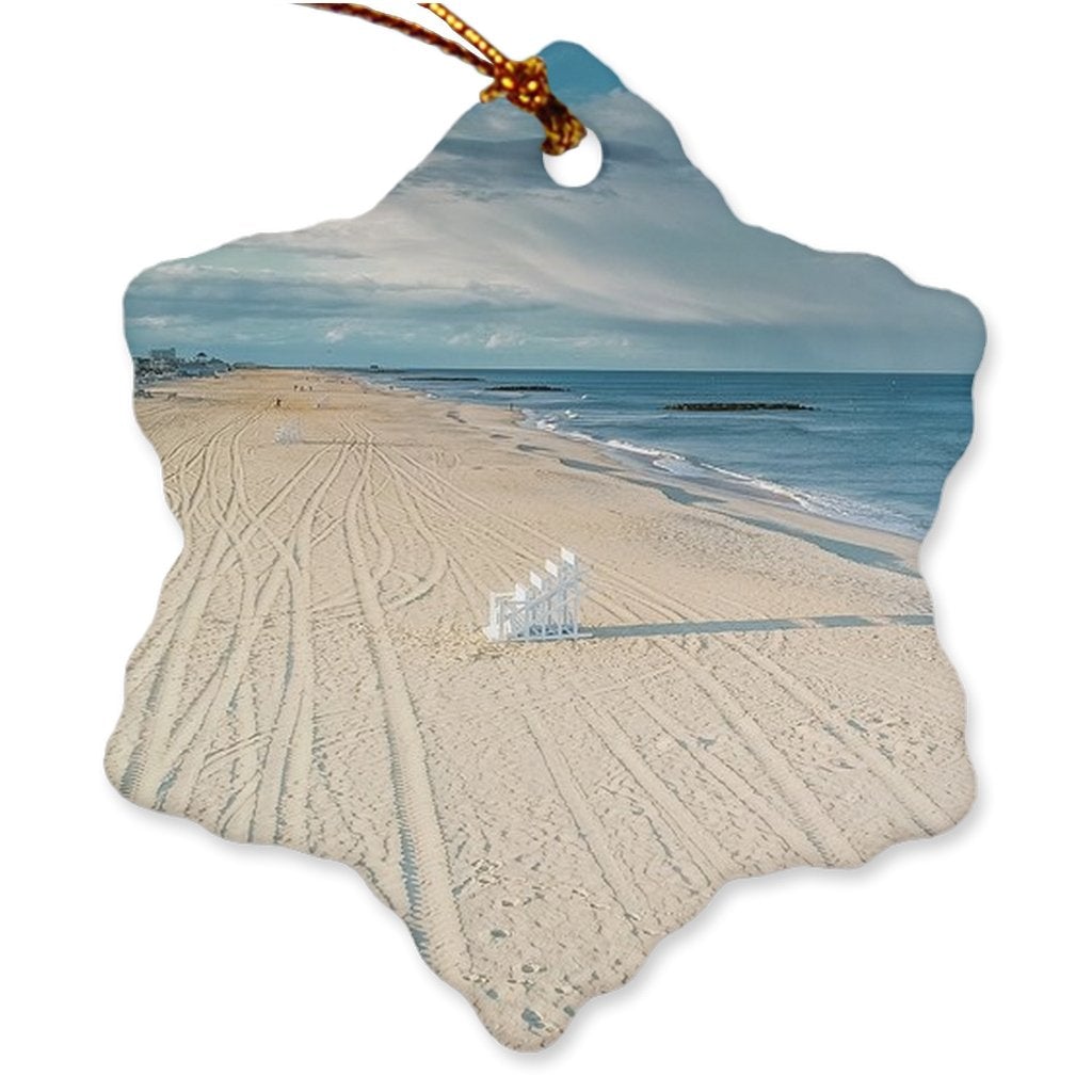 Porcelain Ornaments Belmar Beach Bill McKim Photography -Jersey Shore whale watch tours 