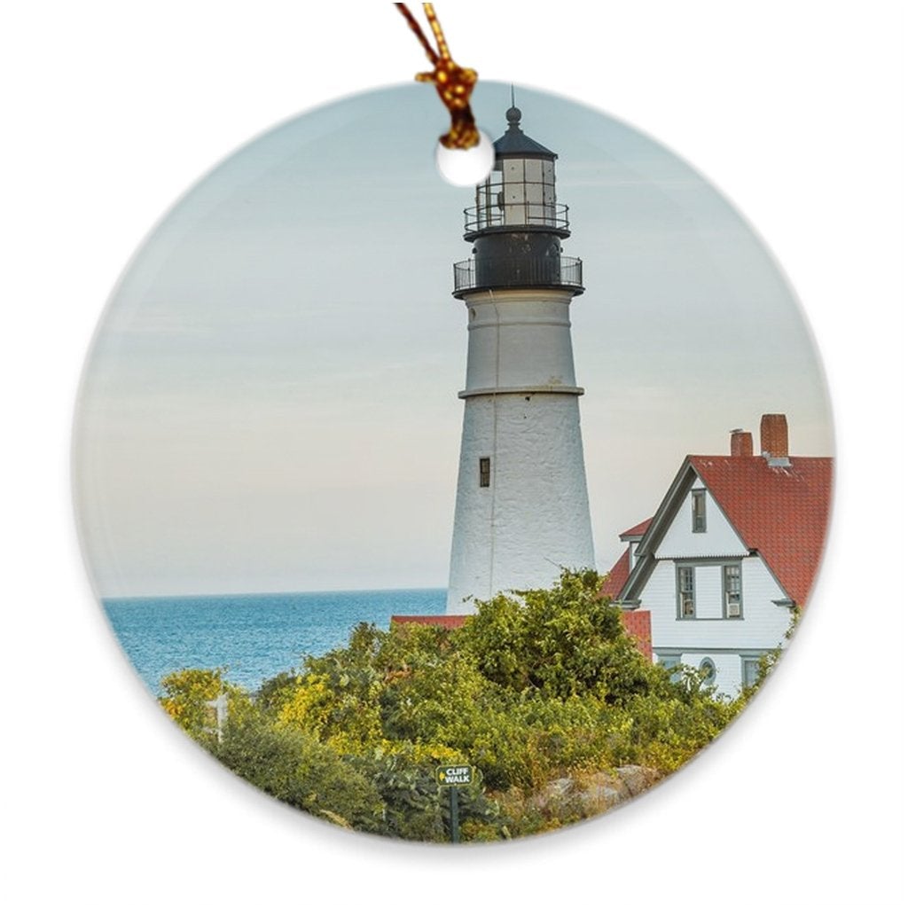 Porcelain Ornaments Maine Double Sided Bill McKim Photography -Jersey Shore whale watch tours 