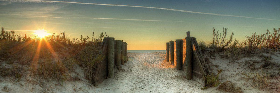 Spring Lake Pier Beach Artwork Print Prints McKim Photography 20 x 60 