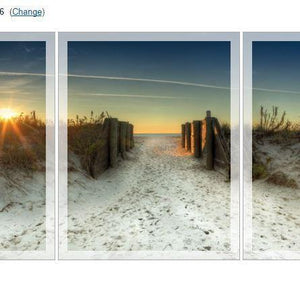 Spring Lake Pier Beach Artwork Print Prints McKim Photography 3 panels 56 x 36 