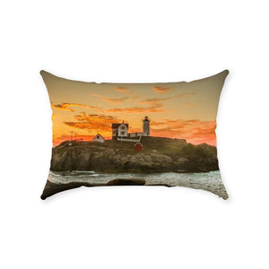 Throw Pillow Nubble Lighthouse Bill McKim Photography 